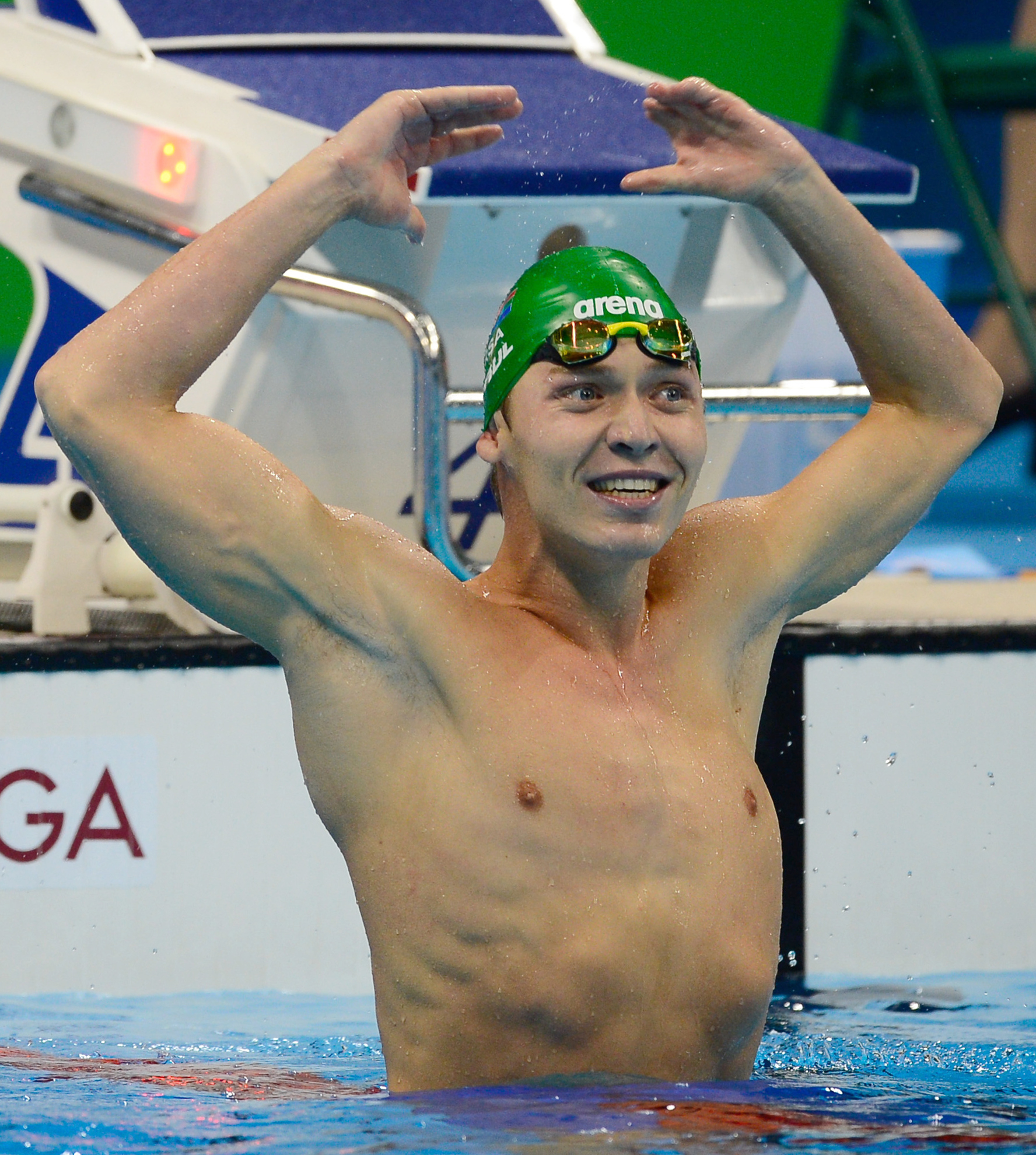 Kevin Paul at the Rio 2016 Paralympic Games, where he won the men’s 100m breaststroke SB9 gold medal, 8 September 2016.