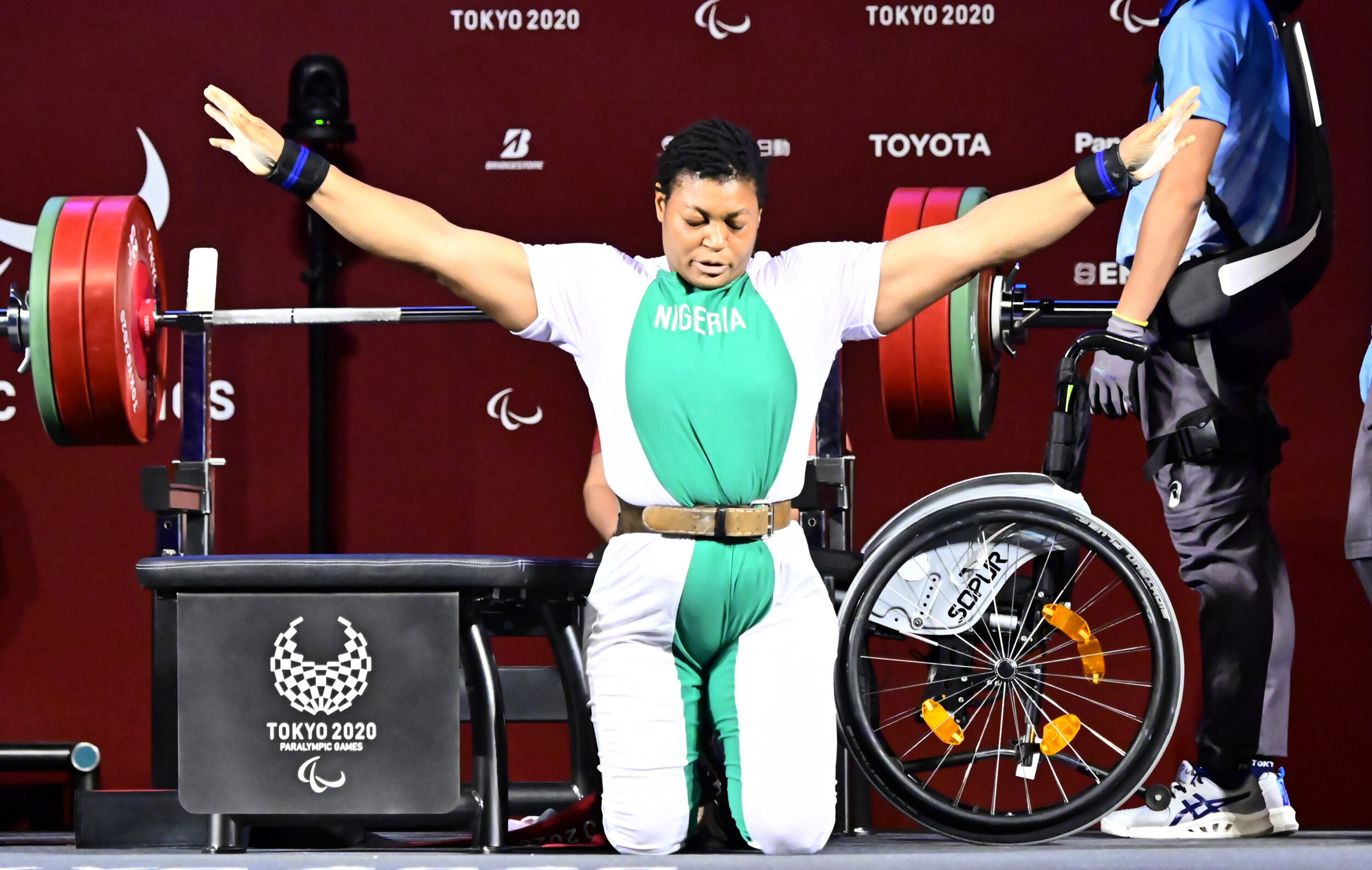 La Nigériane Folashade Oluwafemiayo célèbre à Tokyo 2020
