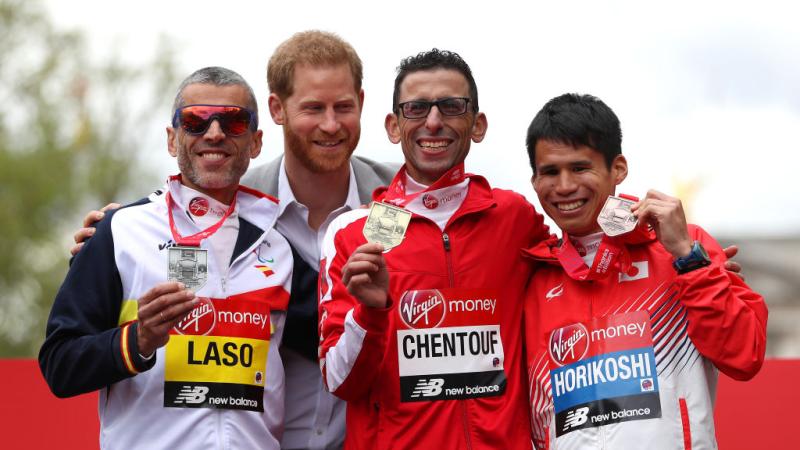 Chentouf at the 2019 London Marathon presentation.