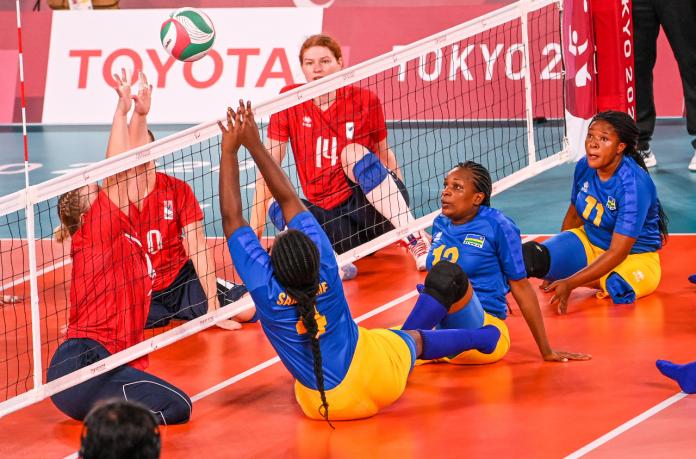 Rwanda faces RPC in sitting volleyball.
