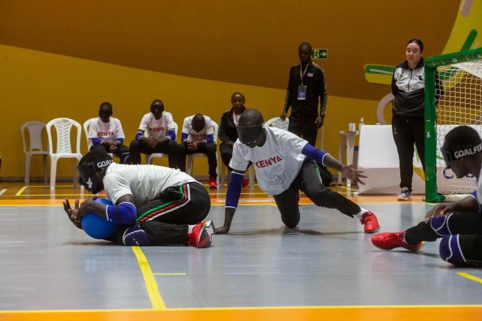 Kenya competes at the under-19 goalball championships.
