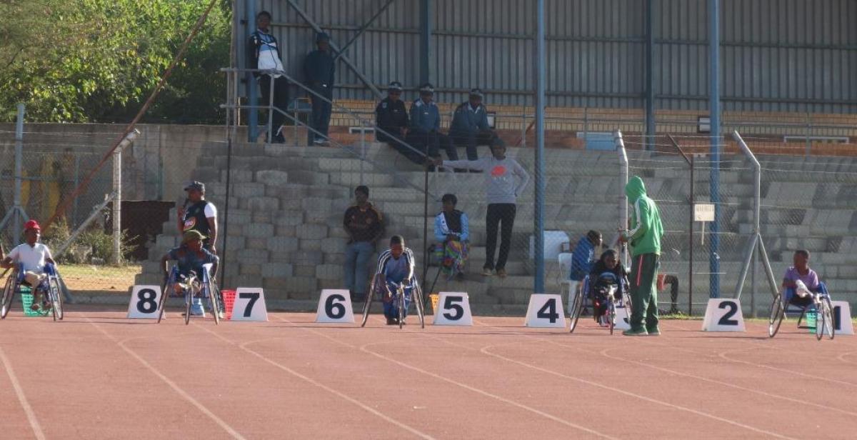 Participantes en el Día Paralímpico Nacional de Botsuana.