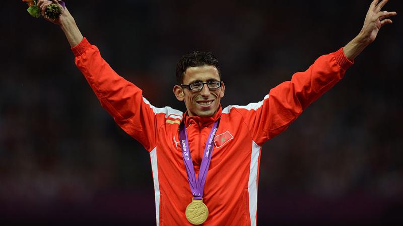 Chentouf celebrates his London 2012 medal.