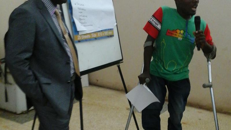 Sierra Leone workshop participants work on sport development